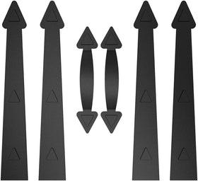 ZEKOO Garage Door Magnetic Decorative Hardware Kit hinge closeup for enhanced curb appeal.