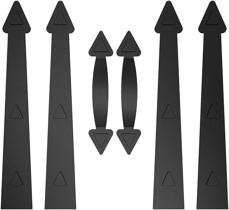 ZEKOO Garage Door Magnetic Decorative Hardware Kit hinge closeup for enhanced curb appeal.