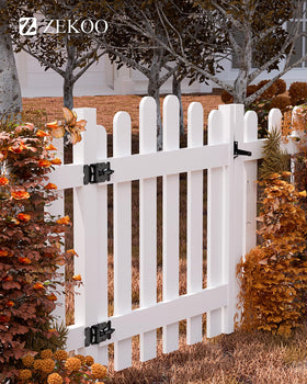 ZEKOO heavy-duty hinges pair for durable garden and barn gates