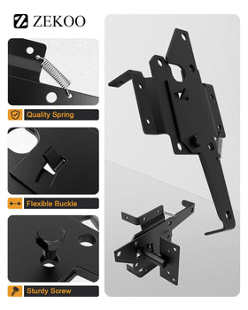 ZEKOO self-closing gate latch in action for hands-free secure access