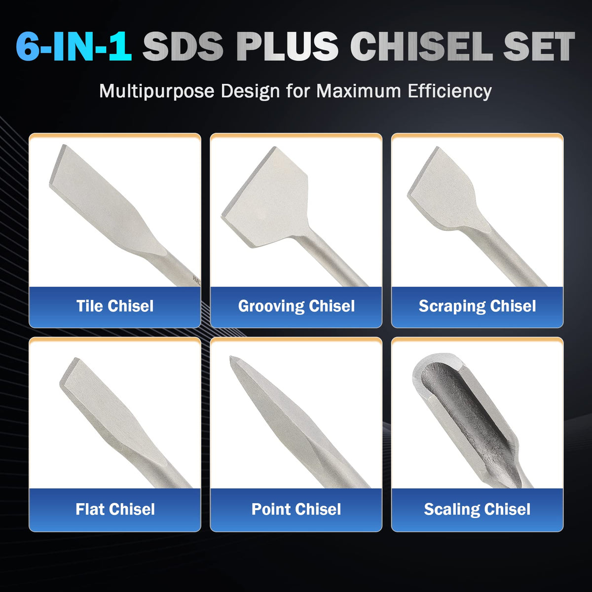 ZELCAN grooving chisel for clean concrete grooves.
