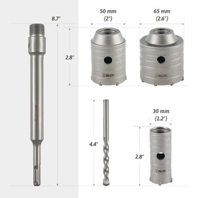 ZELCAN hole saw 65mm cutting stone smoothly