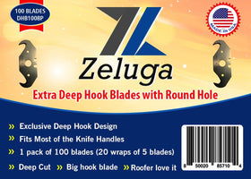 Zeluga 19-328 utility deep hook blades with round hole for heavy-duty cuts