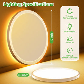 eye-friendly zemty LED ceiling light with high CRI for clear visibility