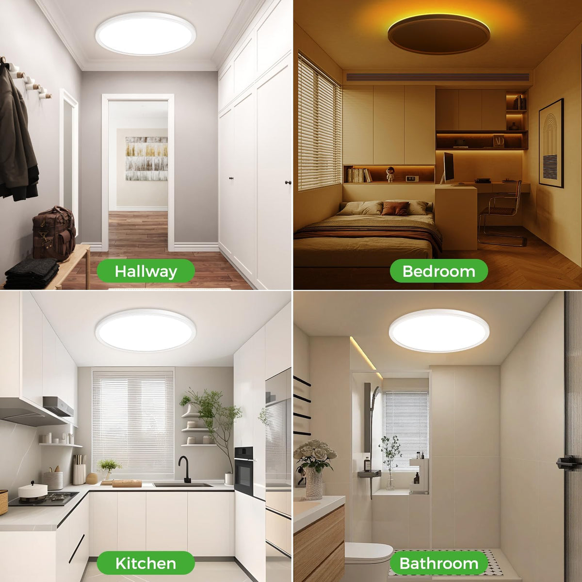 ultra-thin flush-mount zemty ceiling light for a neat ceiling look