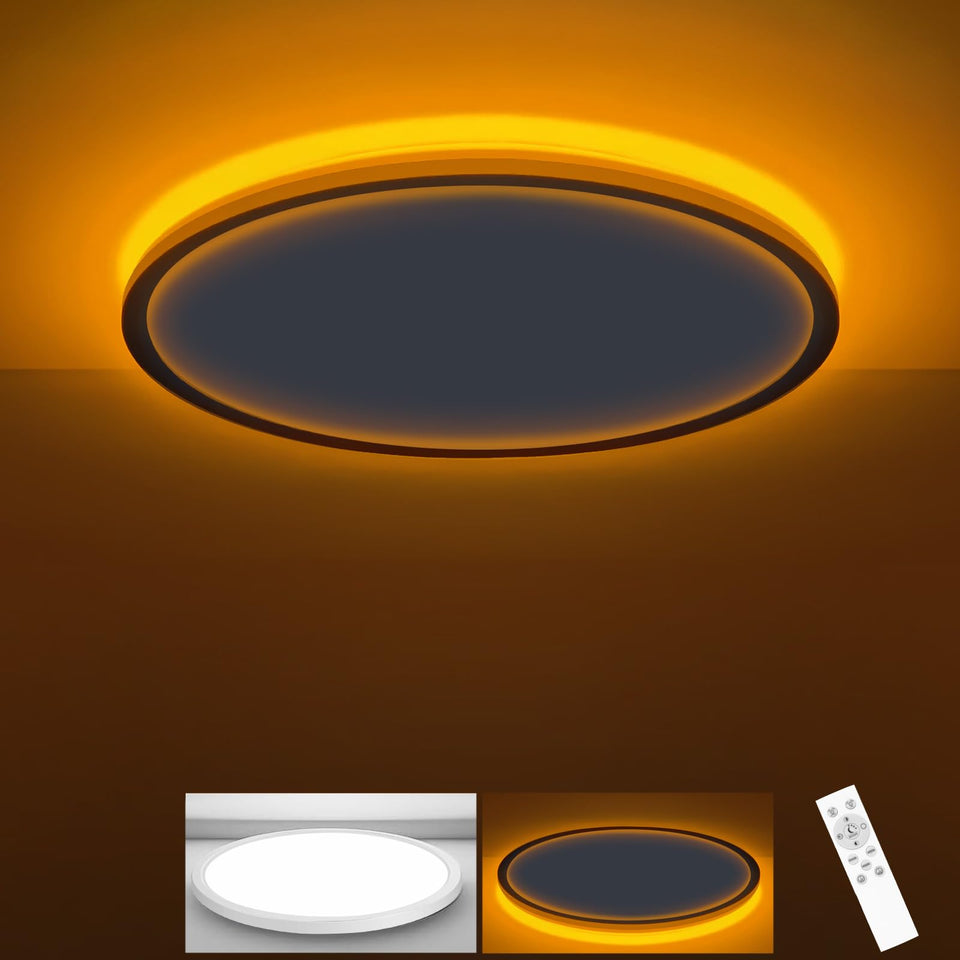 zemty 12-inch LED ceiling light with night light creates a warm, restful ambiance