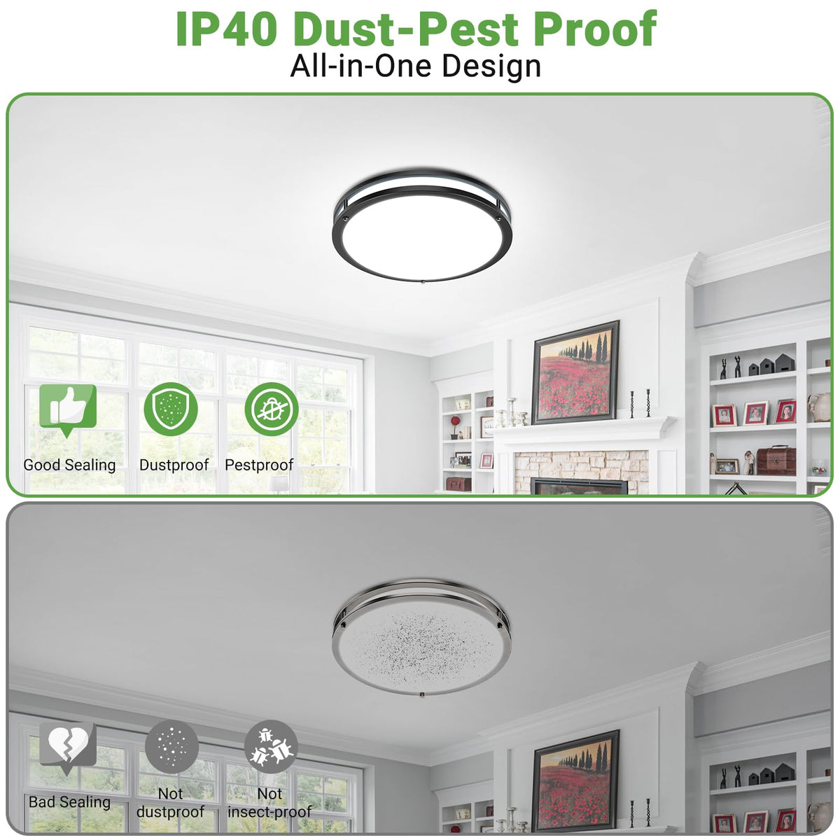 zemty 2-pack 10-inch energy-saving 15W replacement reduces power use