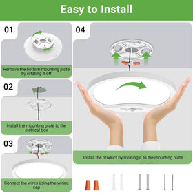 Zemty 4-pack 9-inch closet/pantry installation kit included