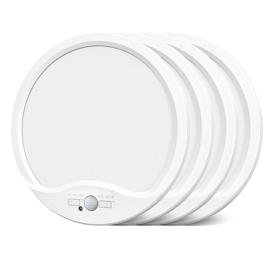 Zemty 4-pack 9-inch motion sensor ceiling light front view for hands-free illumination