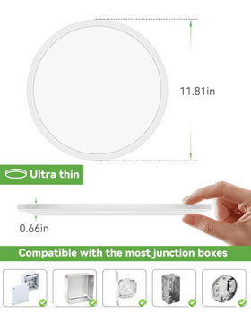 zemty flicker-free ETL-listed ceiling light for comfortable daily use