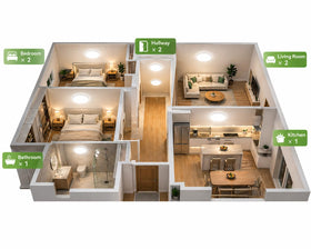 zemty six-pack home lighting solution for consistent multi-room coverage