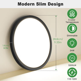 Zemty 24W LED provides bright 3200 lumens with energy savings.