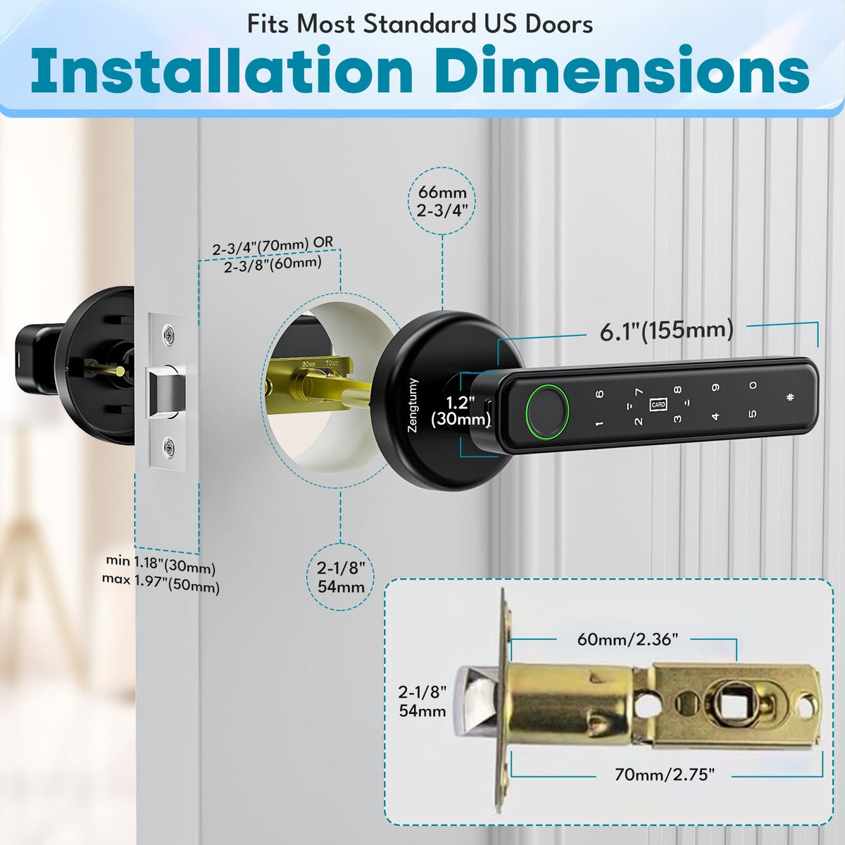 Zengtumy fingerprint door lock in use enables quick, multi-user access