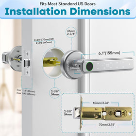 Zengtumy fingerprint door lock side view showing modern hardware