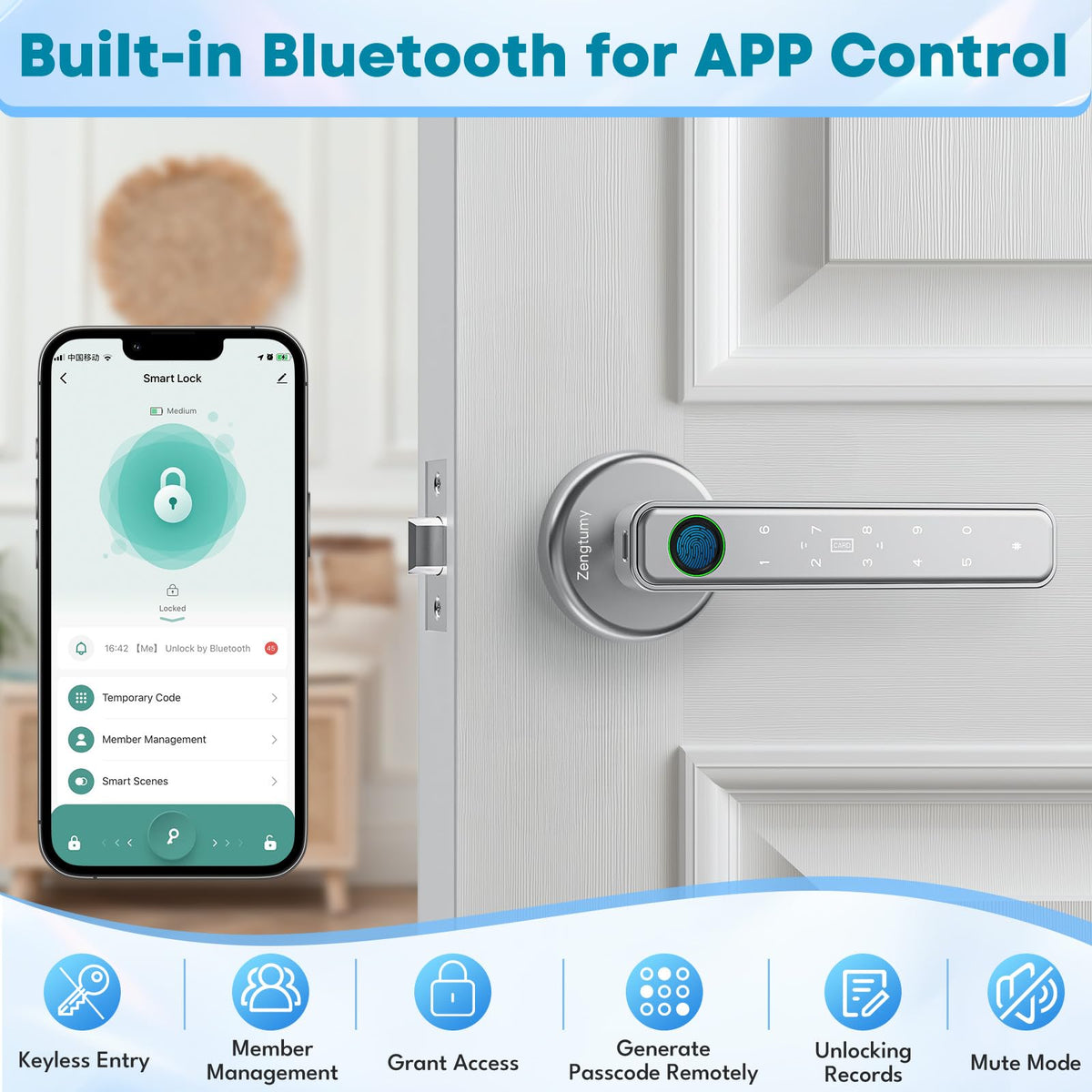Zengtumy IC card entry door lock ideal for guests