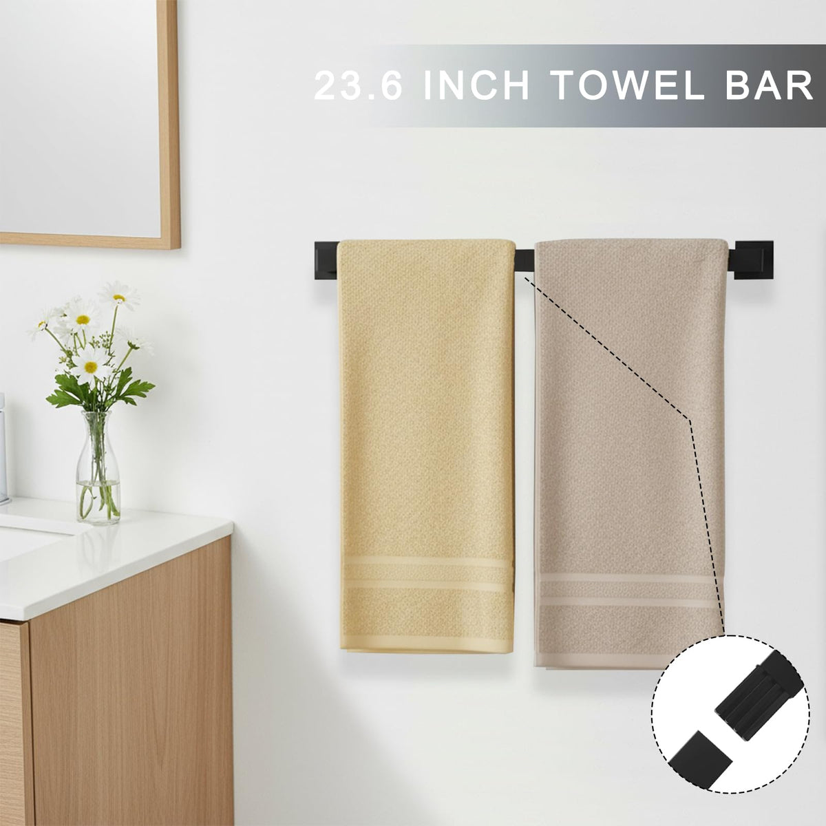 Zenitize towel hooks close-up for organized robes and towels in busy bathrooms.