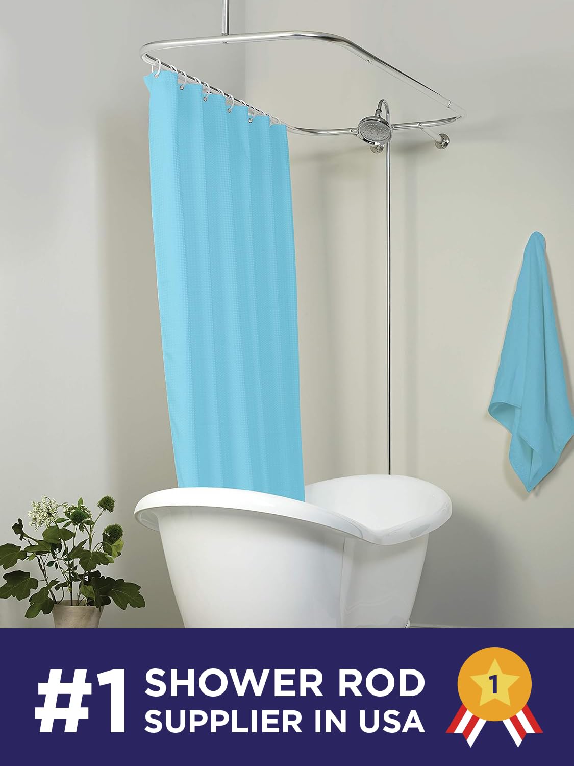 Zenna Home rustproof aluminum rod resists corrosion for long-lasting use.