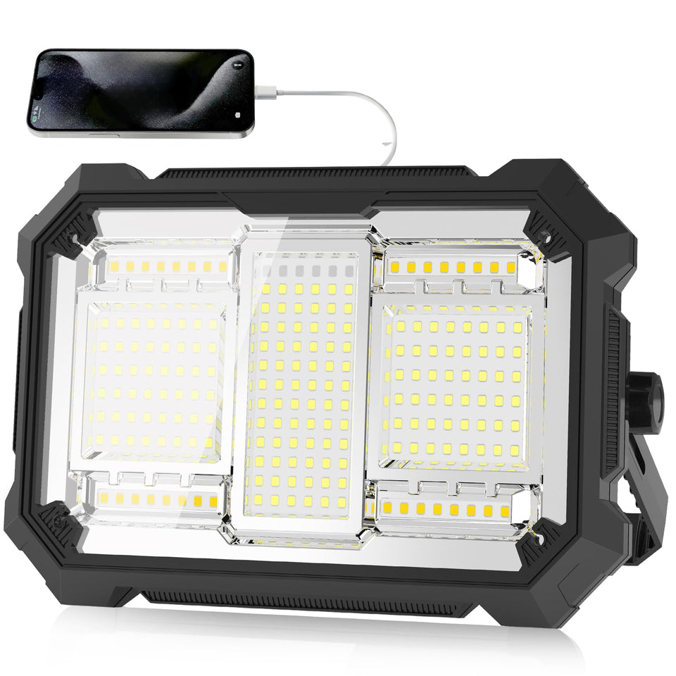 Zenndpoon 400W work light with stand provides bright, steady garage illumination.