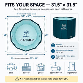 Zennest 105-gallon capacity enabling full-body immersion for adults
