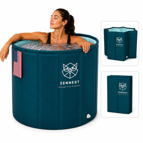 Zennest foldable tub in setup mode showing quick deployment and ease of use
