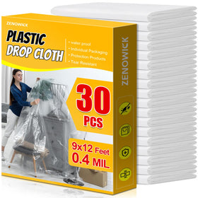 ZENOWICK drop cloth 9x12 unfolded to cover large painting areas, protecting floors