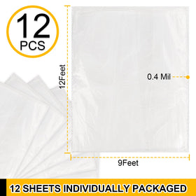ZENOWICK clear drop cloth provides visibility while protecting floors during painting.