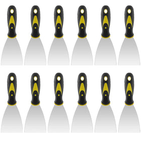 ZEONHAK 12-piece putty knife set with 3-inch blades for smooth drywall finishing.