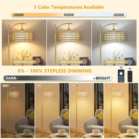 ZECOXOL boho rattan linen shade creates warm ambience in any room