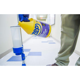 Zep Stain Resistant Floor Sealer on terrazzo floor creates a protective, clear layer