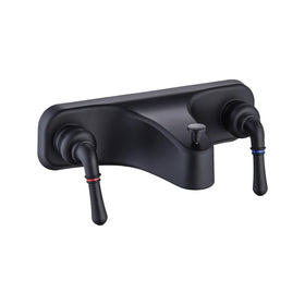 ZephyrJazz center-set faucet close-up showing lever handles for precise temperature control.
