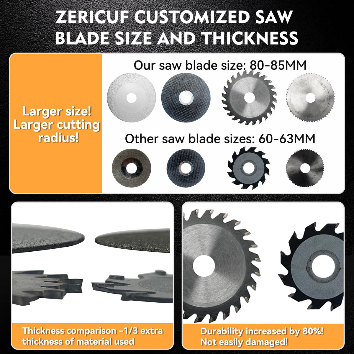 Zericuf mini table saw blade change design allows quick swaps