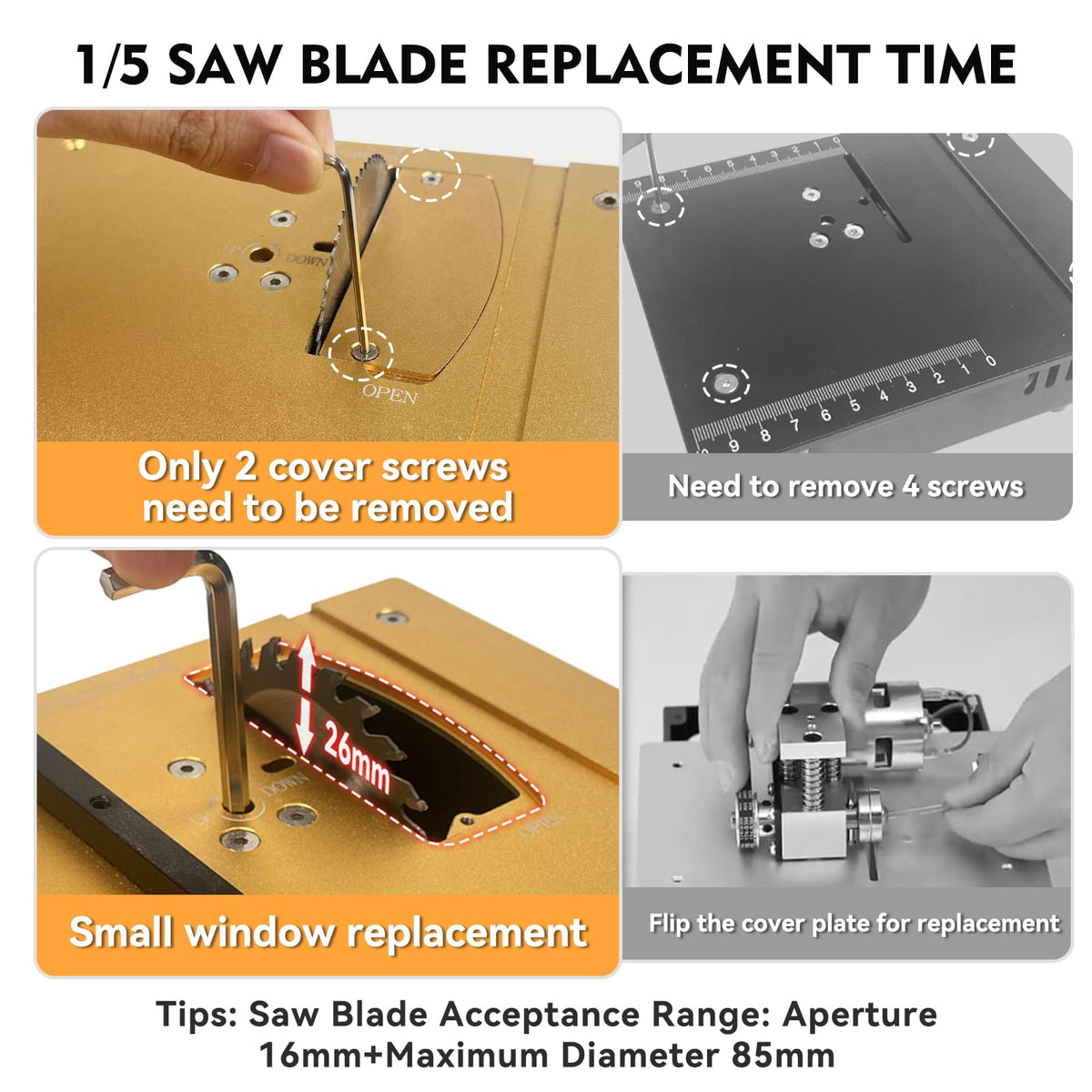 Zericuf mini table saw precision ruler and adjustable fence for accuracy