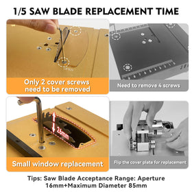 Zericuf mini table saw precision ruler and adjustable fence for accuracy
