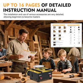 Zericuf mini table saw shock absorbing feet reduce vibration