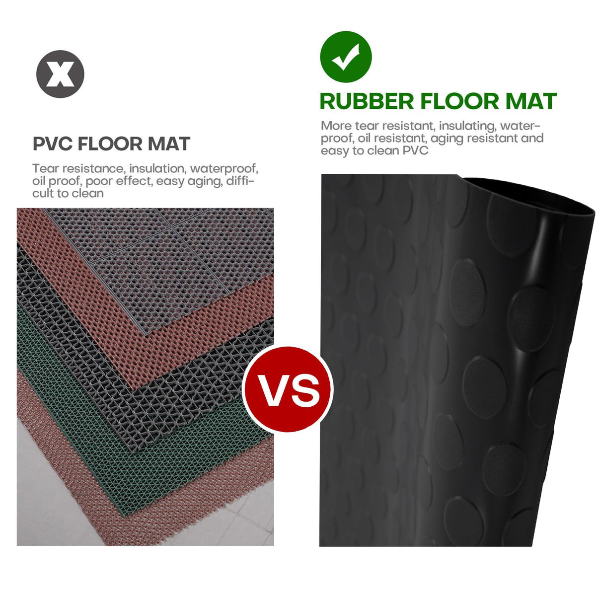 ZERITO heavy-duty flooring roll laid on workshop floor, non-slip surface.