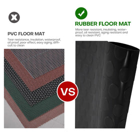 ZERITO heavy-duty flooring roll laid on workshop floor, non-slip surface.