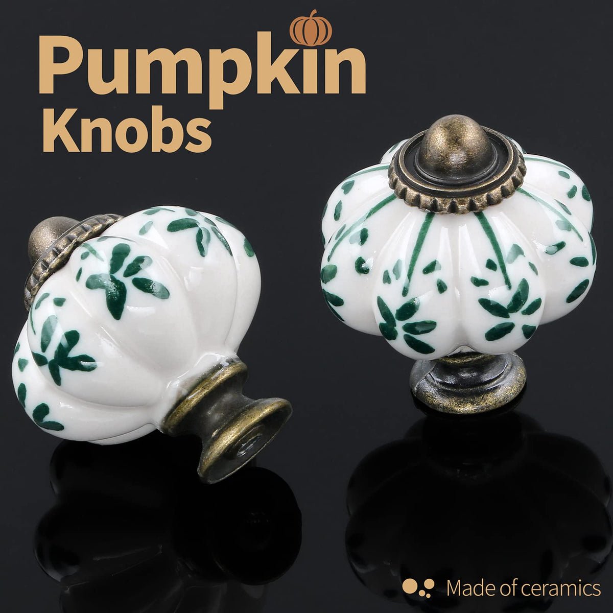 Zernmiarder vintage-style ivory-green knobs on a wardrobe or cabinet