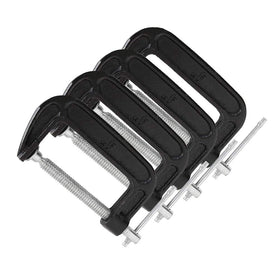 Zeromall 4-inch C-Clamp opening wide to hold panels securely.