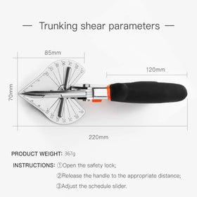 Zeromall multi-angle shear cutters reaching tight corners with a 60-degree cut