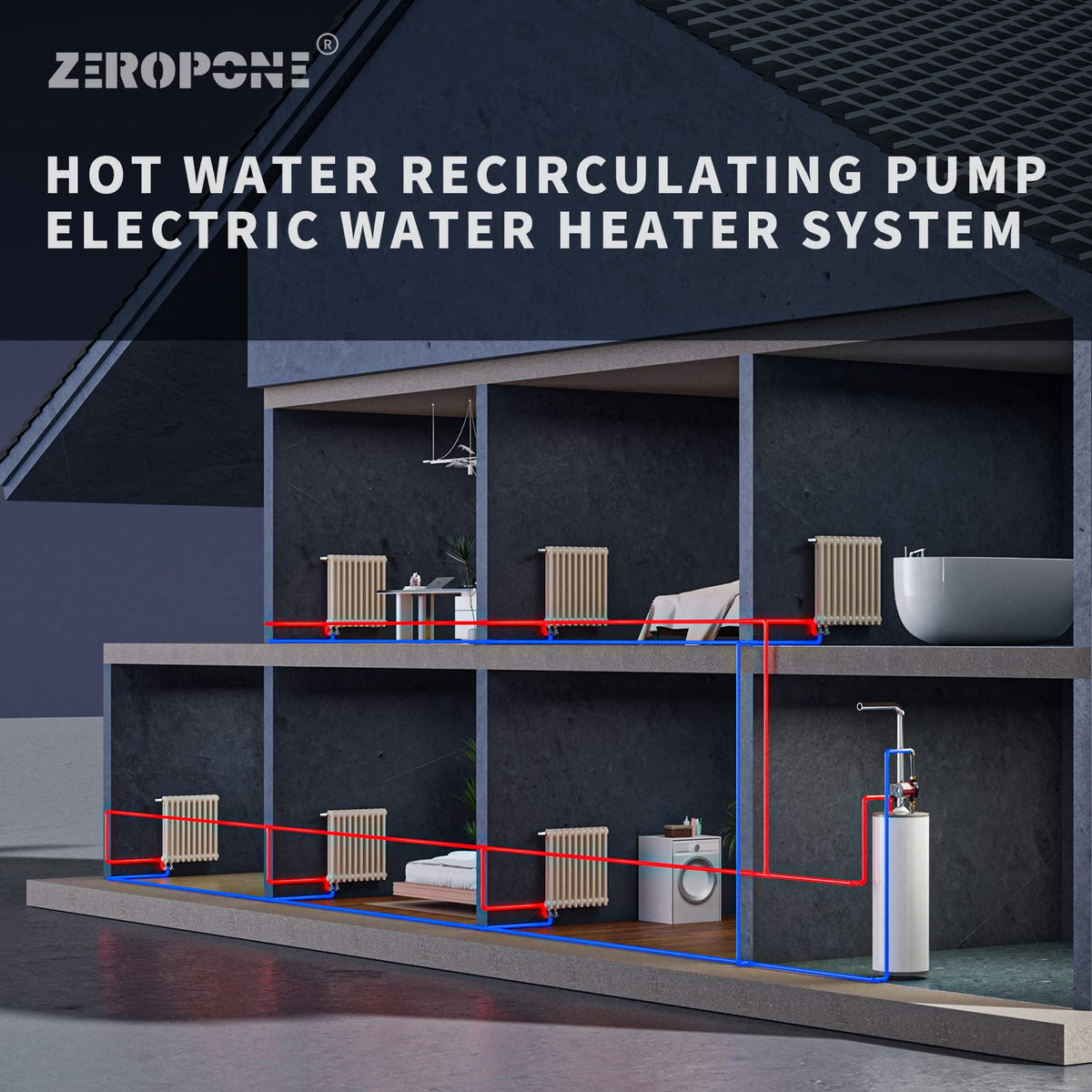 ZeroPone instant hot water potential supports quick kitchen tasks.