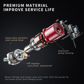 ZeroPone pump with aluminum housing offers durability for reliable circulation.