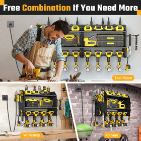 ZESEN power tool organizer wall mount demonstrates a compact, organized workspace