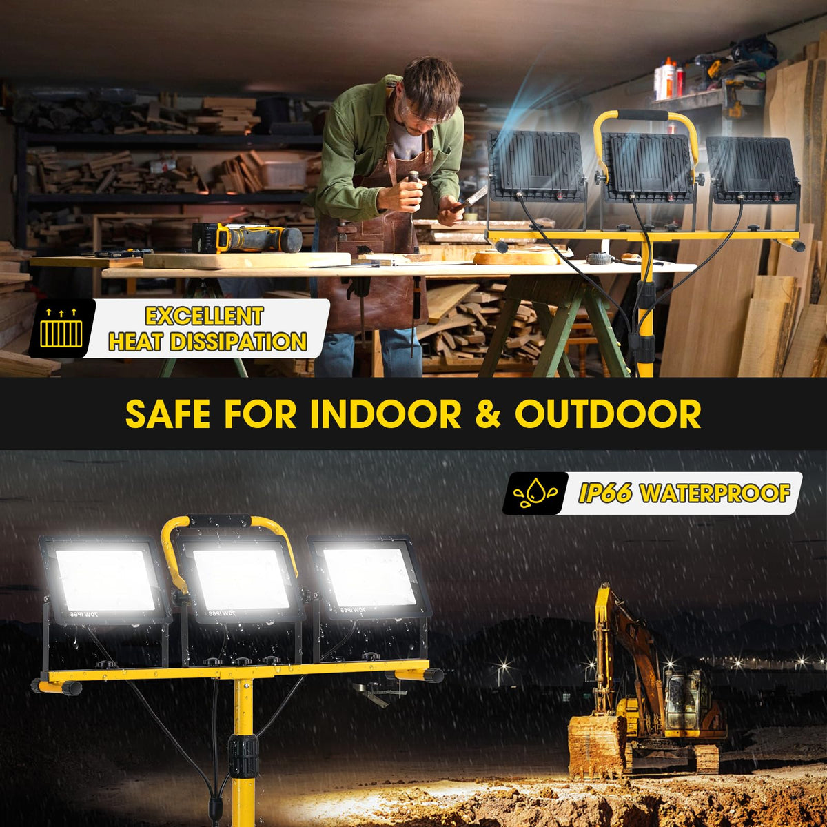 Zetunlo 180-degree vertical tilt allows angled illumination for targeted tasks.