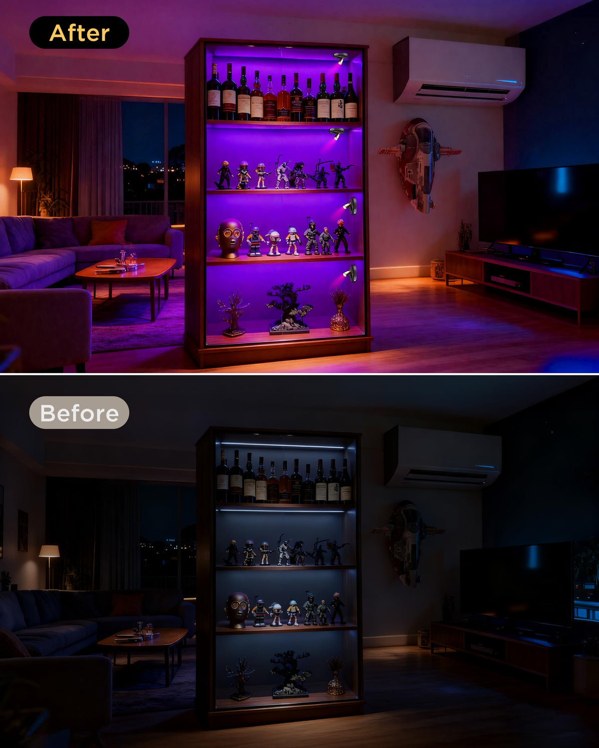 Zetunlo Spot Lights magnetic mounting shows quick wall placement