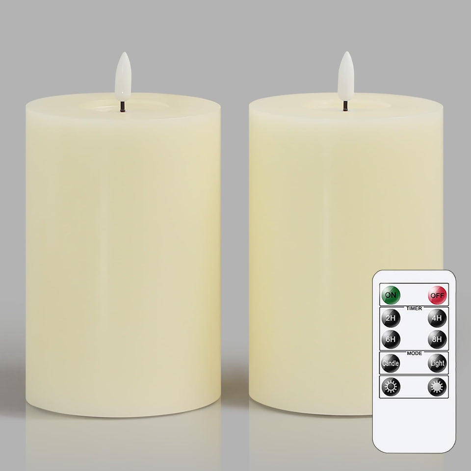 Zevanor flameless ivory candles with remote control for effortless mood lighting