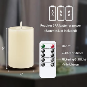 Zevanor pack of 2 LED ivory candles for home, events and ceremonies