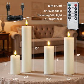 Zevanor ivory flameless candle 10-inch tall fills larger spaces with warmth