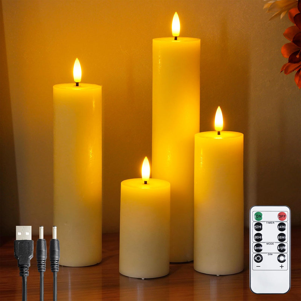 Zevanor ivory flameless candle 2.2x4in for safe ambient lighting on shelves