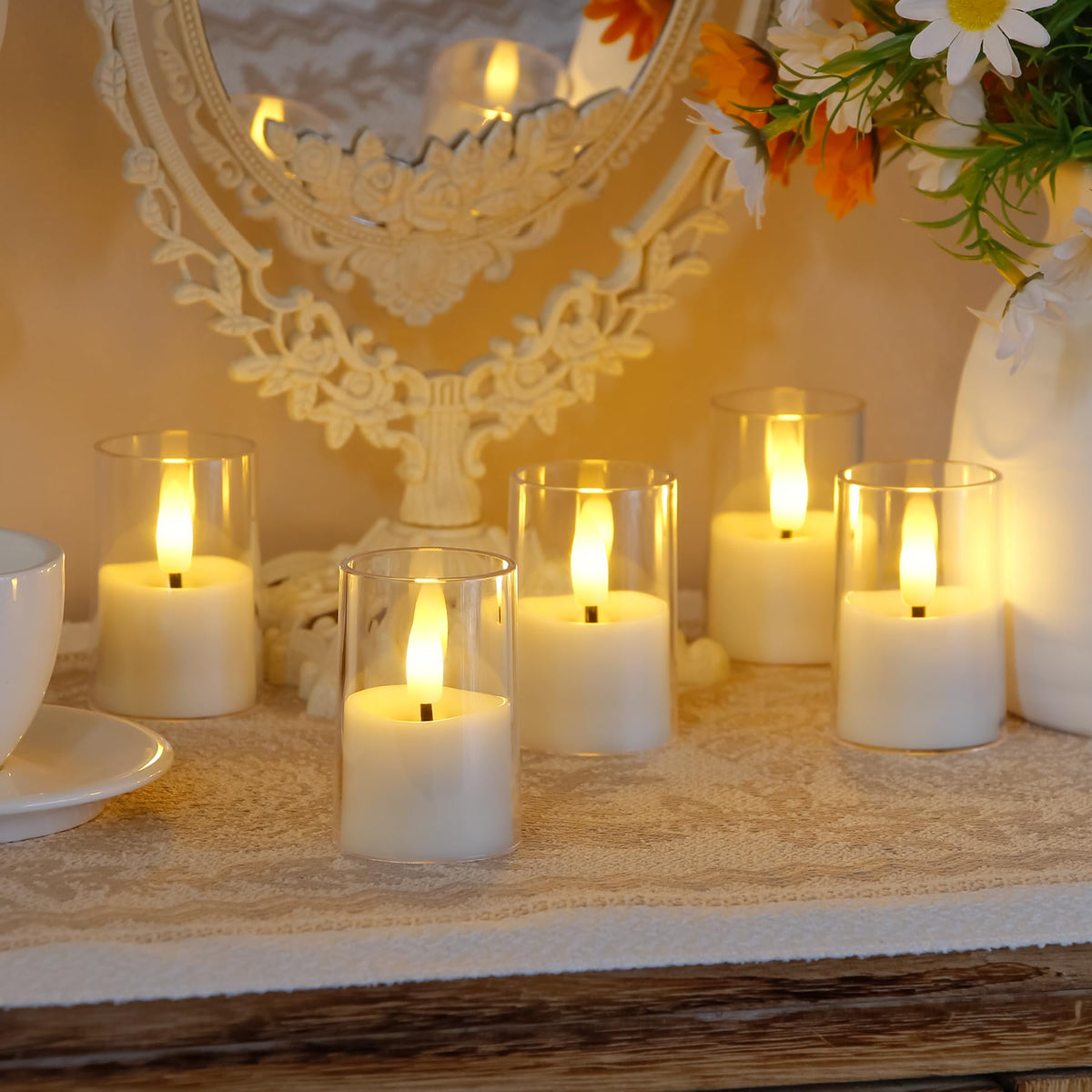 Zevanor tealight remote control enables easy on/off and timer settings from a distance.