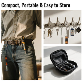 Compact storage of Zeytosu extendable tester pole in a bag